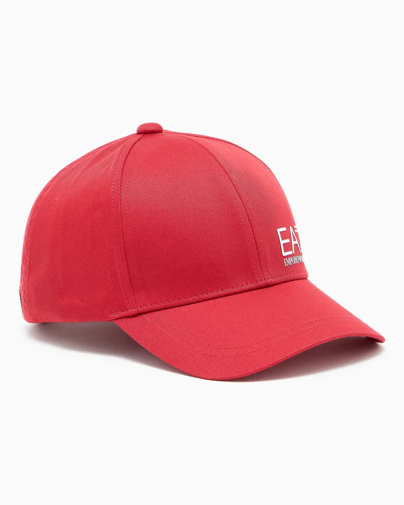 EA7 Train Core Baseballcap aus Baumwolle Rot
