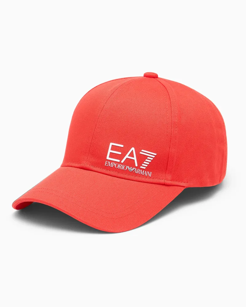 EA7 Baseballcap Baumwolle mit verstellbarem Verschluss Caps U Rot