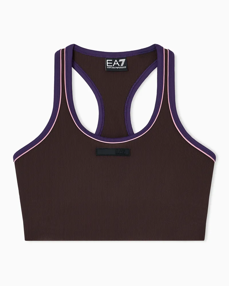 EA7 Dynamic Athlete Sport-BH aus VIGOR7-Funktionsgewebe Braun