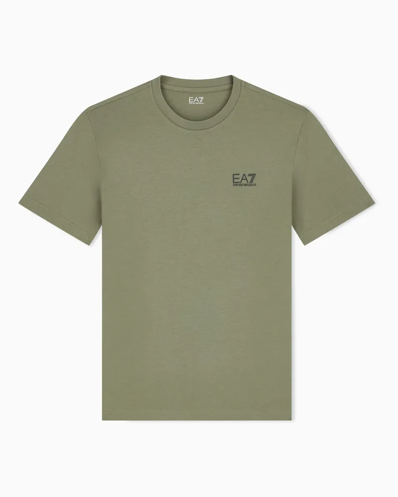 EA7 Core Identity T-Shirt aus Pima-Baumwolle mit Logo Grün