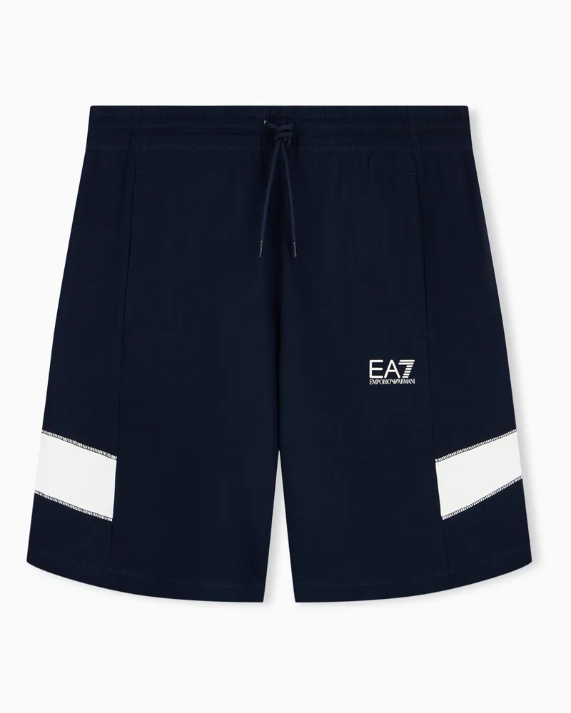 EA7 Core Identity Bermudashorts aus Baumwolle Marineblau