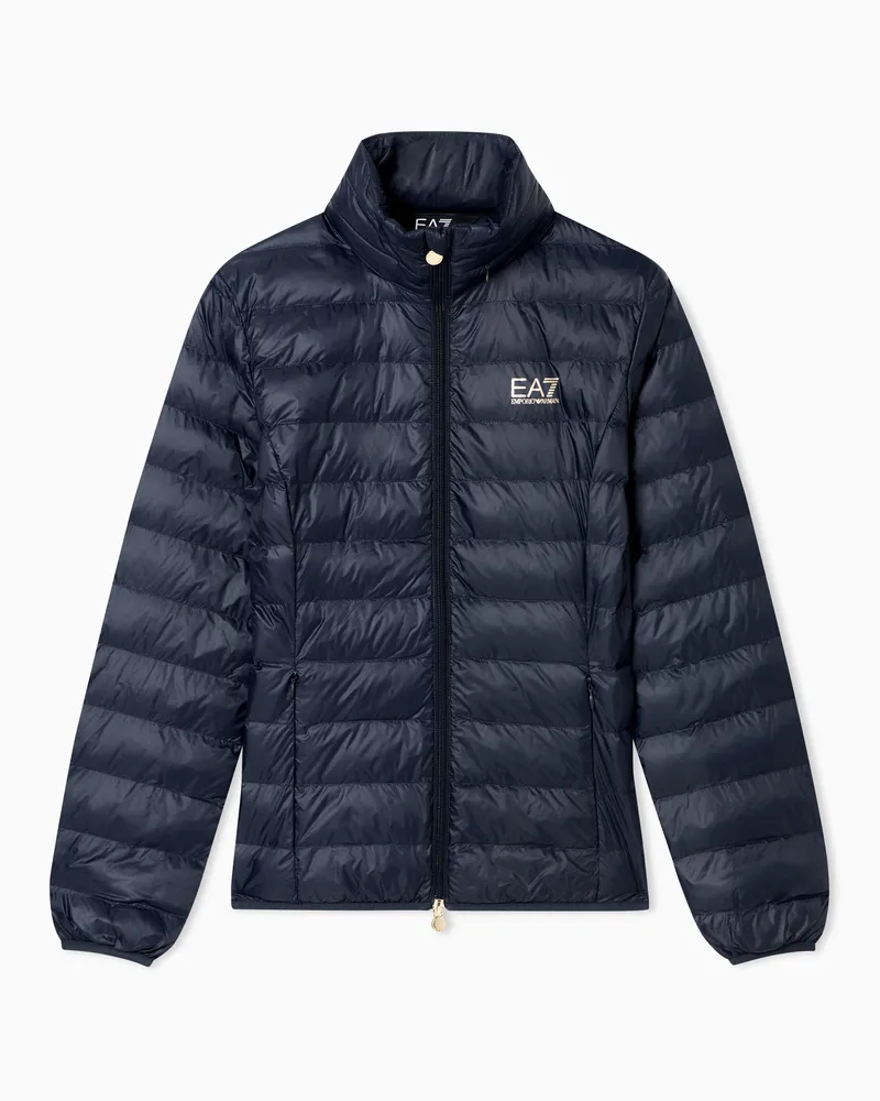 EA7 Leicht gepolsterte Core Lady Nylon-Jacke Marineblau