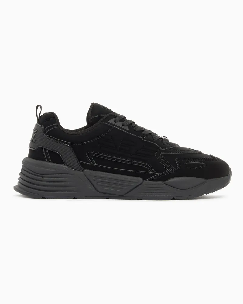 EA7 Sneaker Ace Runner Special mit Schnürung und Gummisohle Schwarz