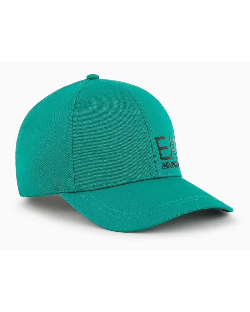 EA7 Baseballcap Aus Baumwolle Acqua