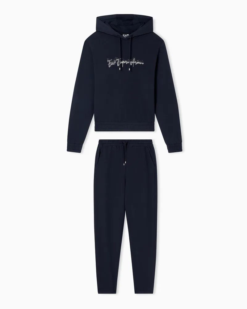 EA7 ASV Trainingsanzug aus Baumwollgemisch mit Stretchanteil Marineblau
