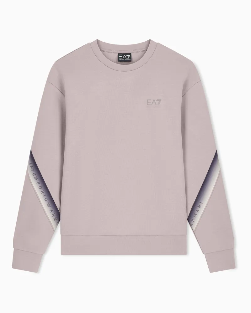 EA7 Sweatshirt Natural Ventus 7 Regular Passform Baumwolle Grau