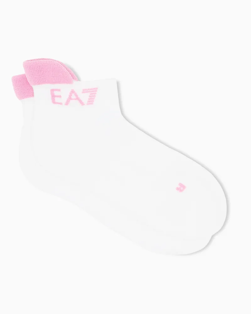 EA7 Socken Tennis Pro Regularer Schnitt aus Baumwollmischung Weiß