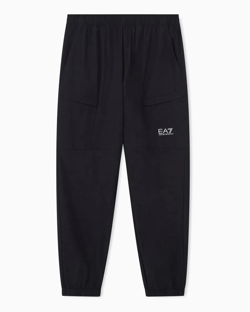 EA7 Jogginghose Ventus 7 schmal geschnitten mit Seitentaschen Schwarz