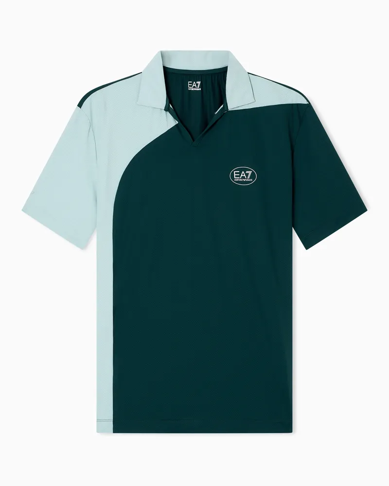 EA7 Tennis Pro Poloshirt aus VENTUS7-Funktionsgewebe Grün
