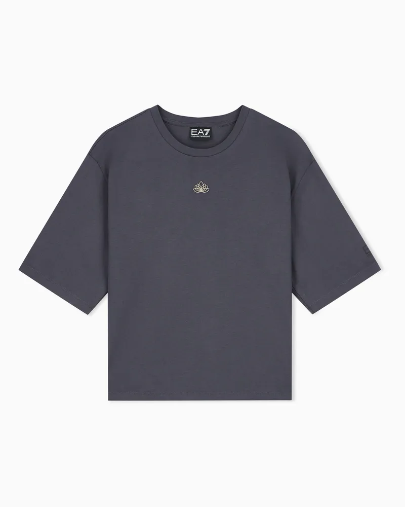 EA7 Oversize T-Shirt Vigor Fullness aus Baumwolljersey Braun