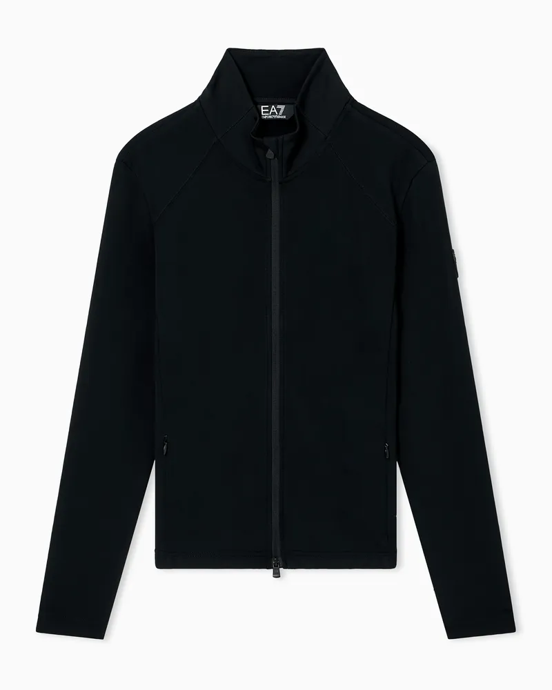 EA7 Skifleece aus Powerstretch-Gewebe Schwarz