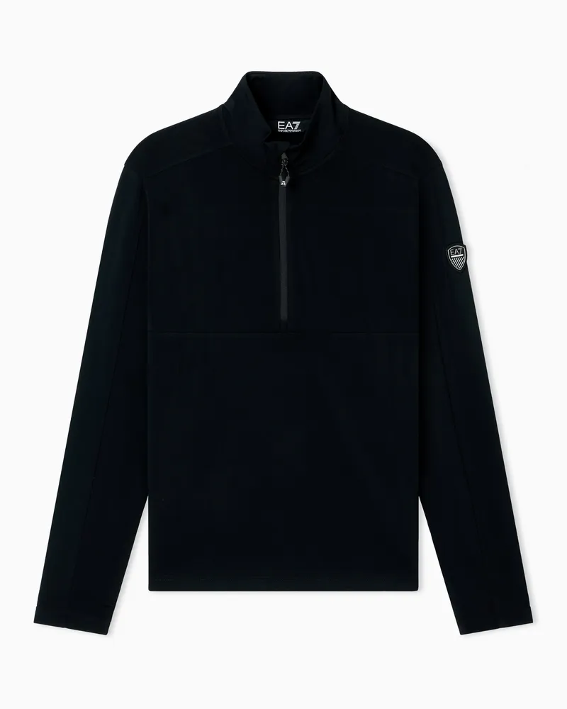 EA7 Skifleece aus Powerstretch-Funktionsgewebe Schwarz