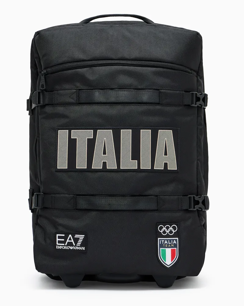 EA7 Kabinentrolley aus Funktionsgewebe Schwarz