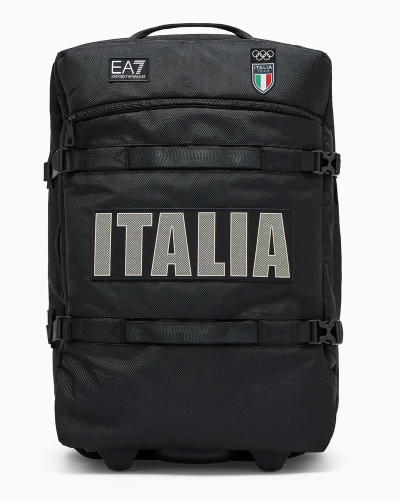 EA7 Kabinentrolley aus Funktionsgewebe Schwarz