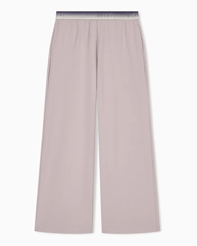 EA7 Jerseyhose Natural Ventus7 mit weitem Bein und Stretchbund Grau