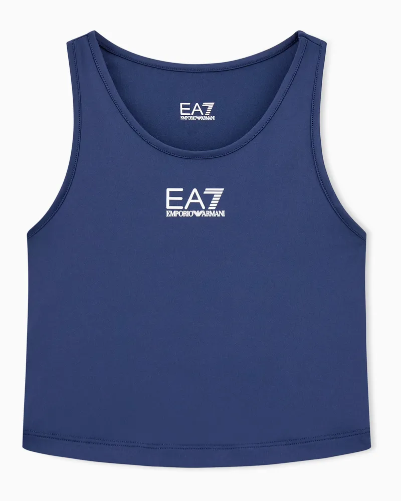 EA7 Tennis Pro Girl Top aus VENTUS7-Funktionsgewebe Blau