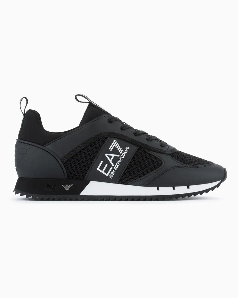 EA7 Black and White Carbon-Sneaker Schwarz