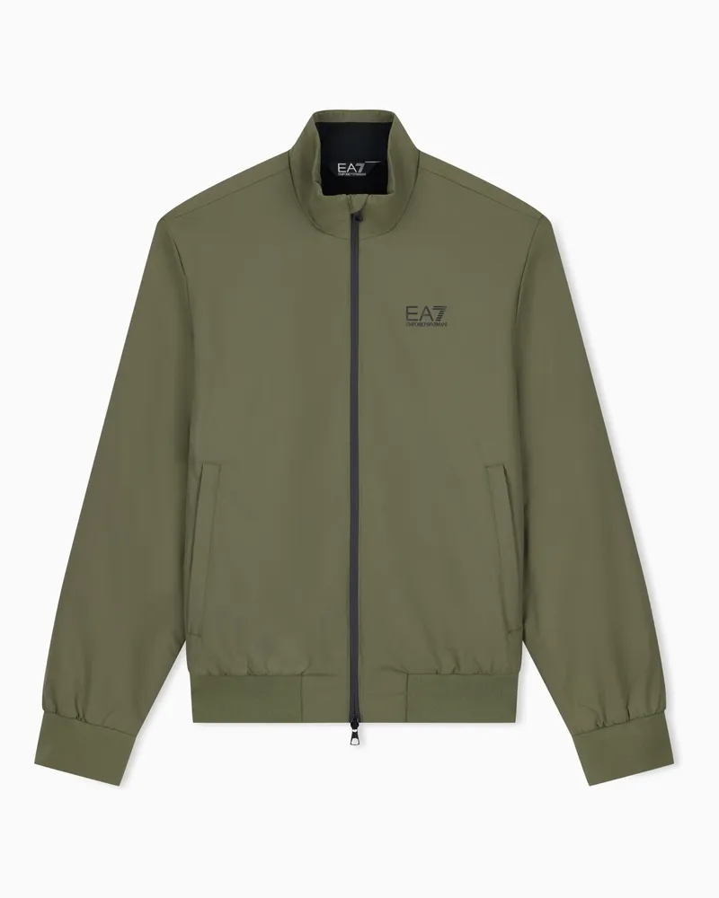 EA7 Bomberjacke aus Funktionsgewebe mit Stehkragen Core Identity Grün