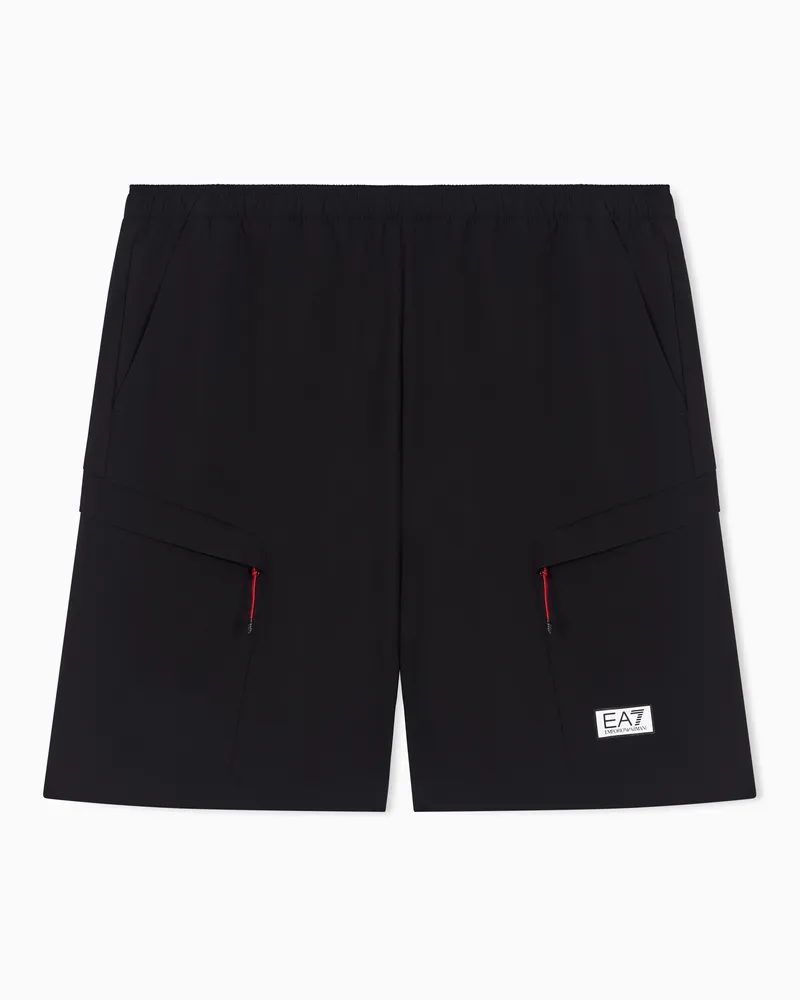 EA7 Dynamic Athlete Cargo-Bermudashorts aus VENTUS7-Funktionsgewebe Schwarz