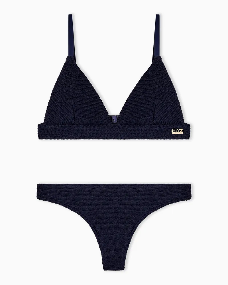 EA7 Triangel-Bikini Marineblau