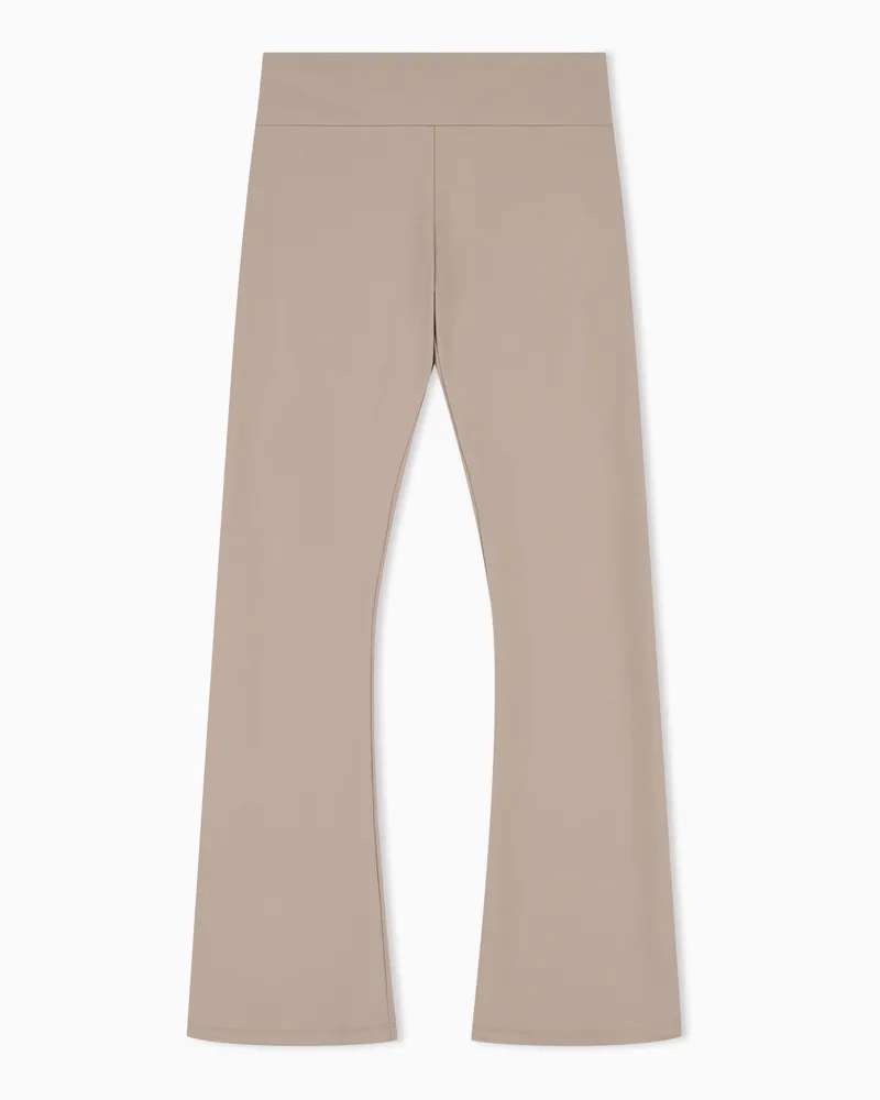 EA7 Baumwollstretch-Jersey Leggings mit Bootcut Core Lady Grau