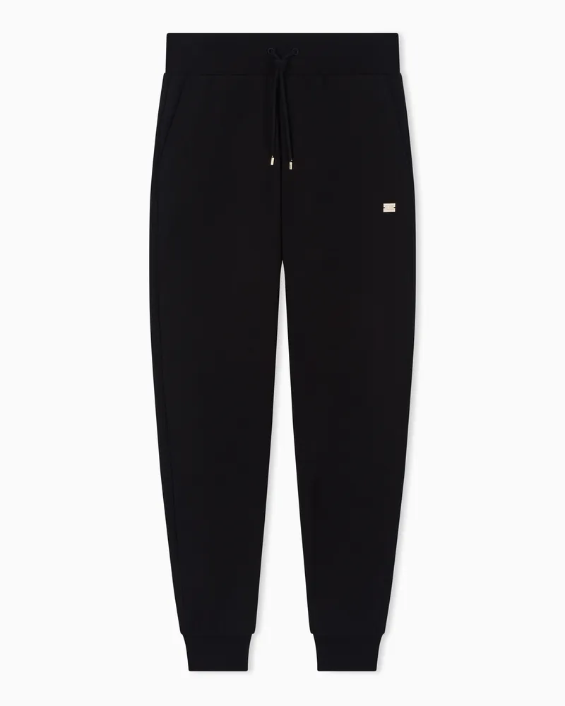 EA7 Core Lady Jogginghose aus Baumwollstretch Schwarz