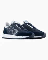 EA7 Black And White Vintage-sneaker Marineblau