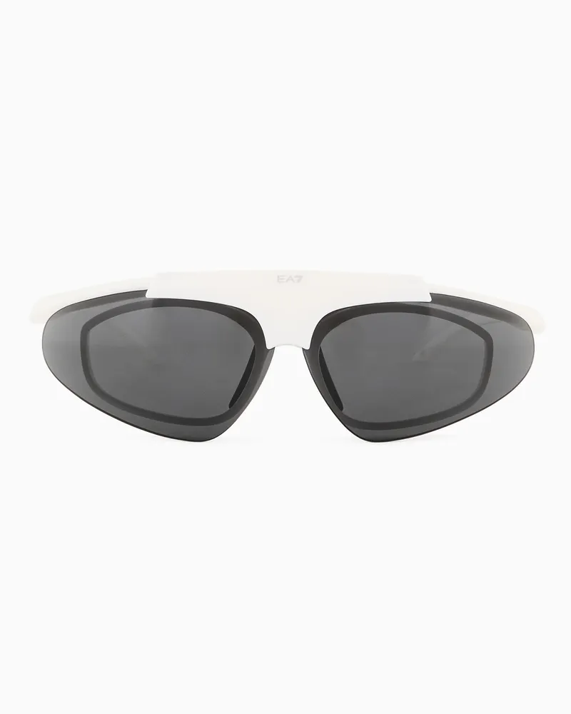 EA7 Sportsonnenbrille mit hochklappbaren Gläsern 