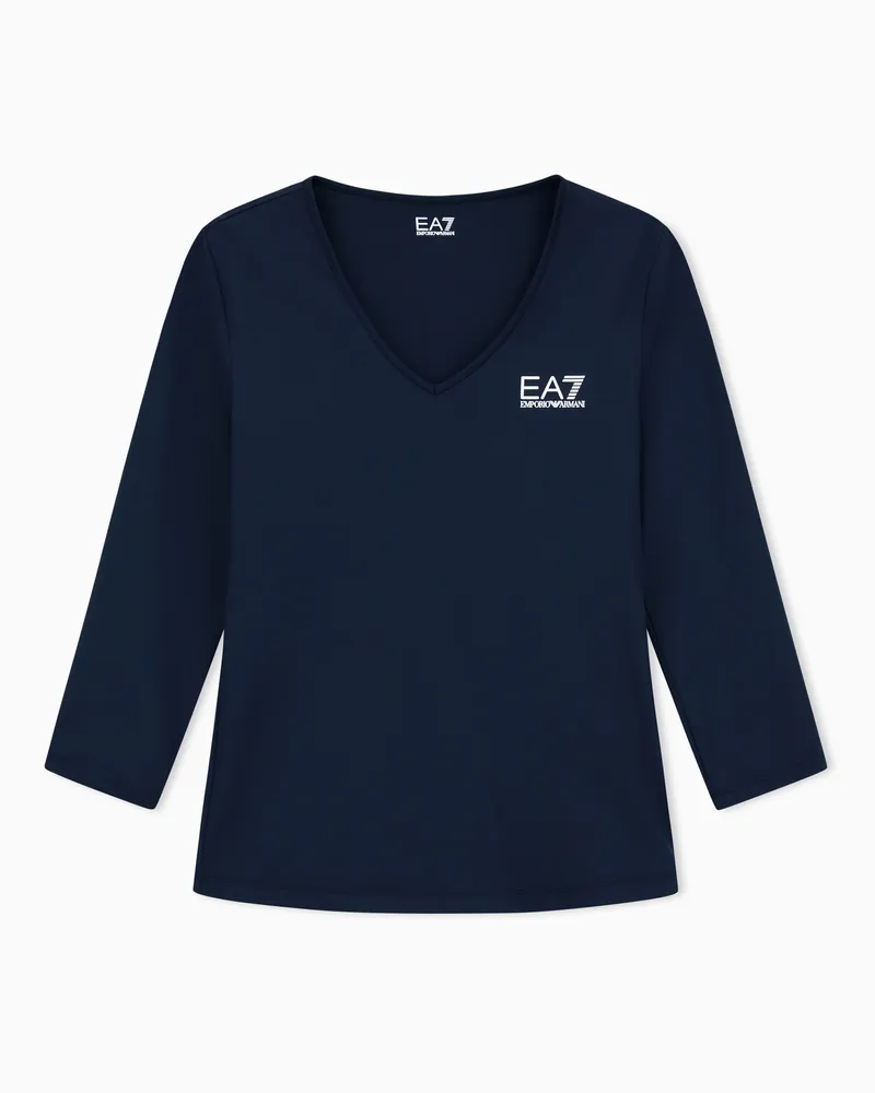 EA7 Tennis Pro Langarmshirt aus VENTUS7-Funktionsgewebe Blau