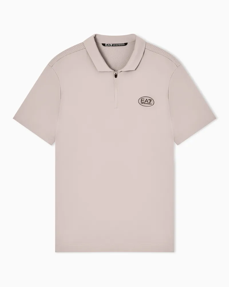 EA7 Tennis Pro Poloshirt aus VENTUS7-Funktionsgewebe Beige