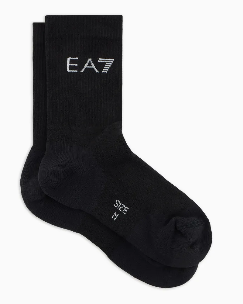 EA7 Tennis Pro Socken aus Baumwollmischung Schwarz