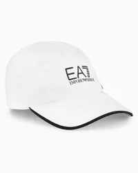 EA7 Tennis Pro Baseballcap Aus Baumwolle Weiss