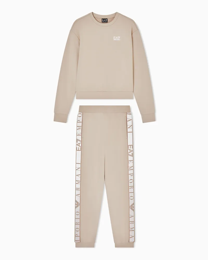 EA7 ASV Dynamic Athlete Trainingsanzug aus „Natural VENTUS7“-Funktionsgewebe Beige