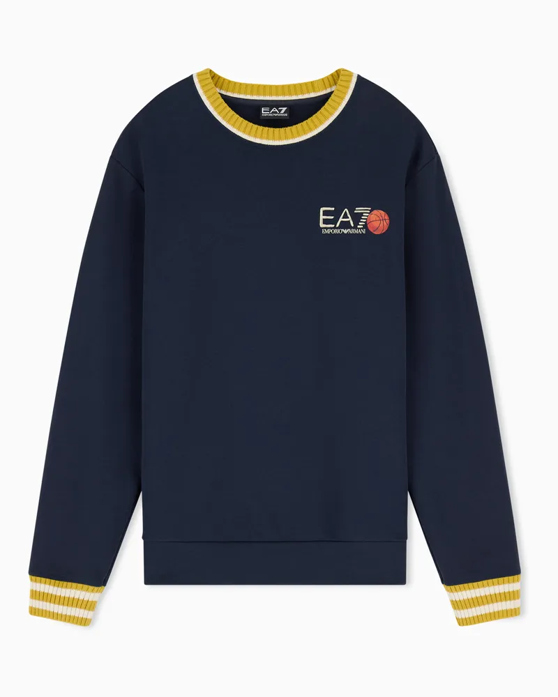 EA7 Sweatshirt Graphic Series im Regular Fit aus Jersey Marineblau
