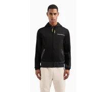 Athletic Mix Sweatshirt mit Kapuze, Gefertigt Aus Baumwoll-mischung