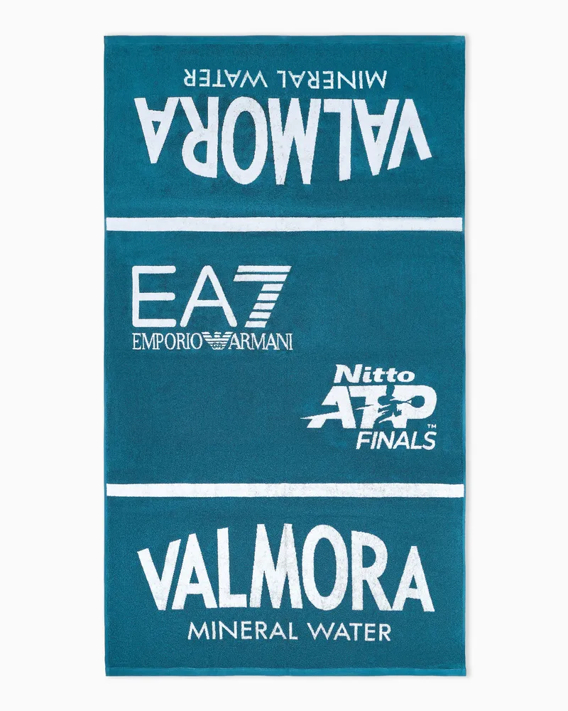 EA7 Nitto ATP Finals großes Handtuch Blau