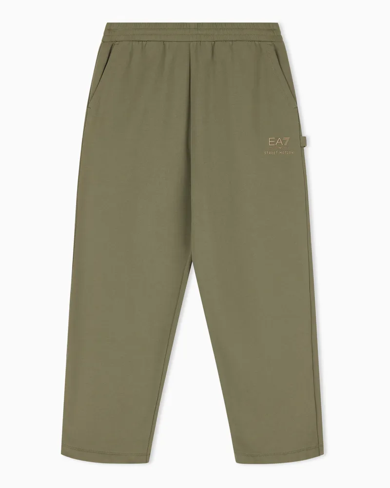 EA7 Oversize-Jogginghose Graphic Series aus Baumwolljersey Grün