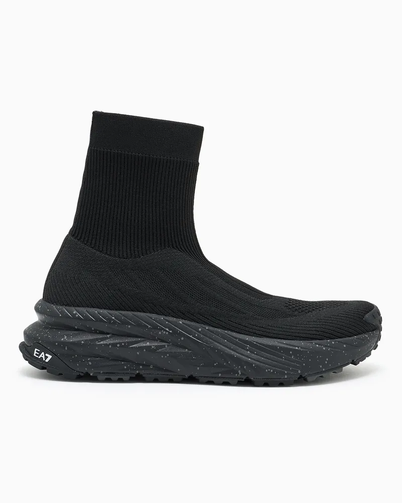EA7 Crusher Sonic Lar Sneaker Schwarz
