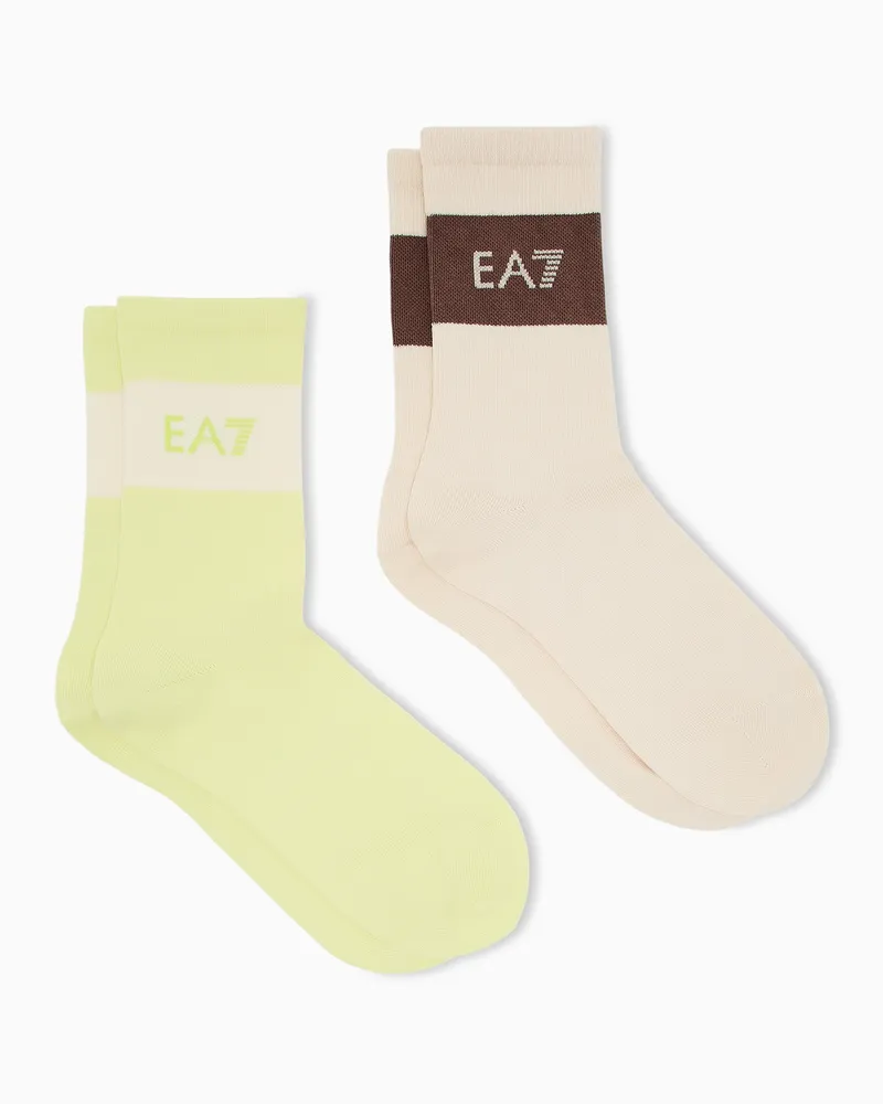 EA7 Lange Socken Tennis Pro im Set aus einer Baumwollmischung Mehrfarbig