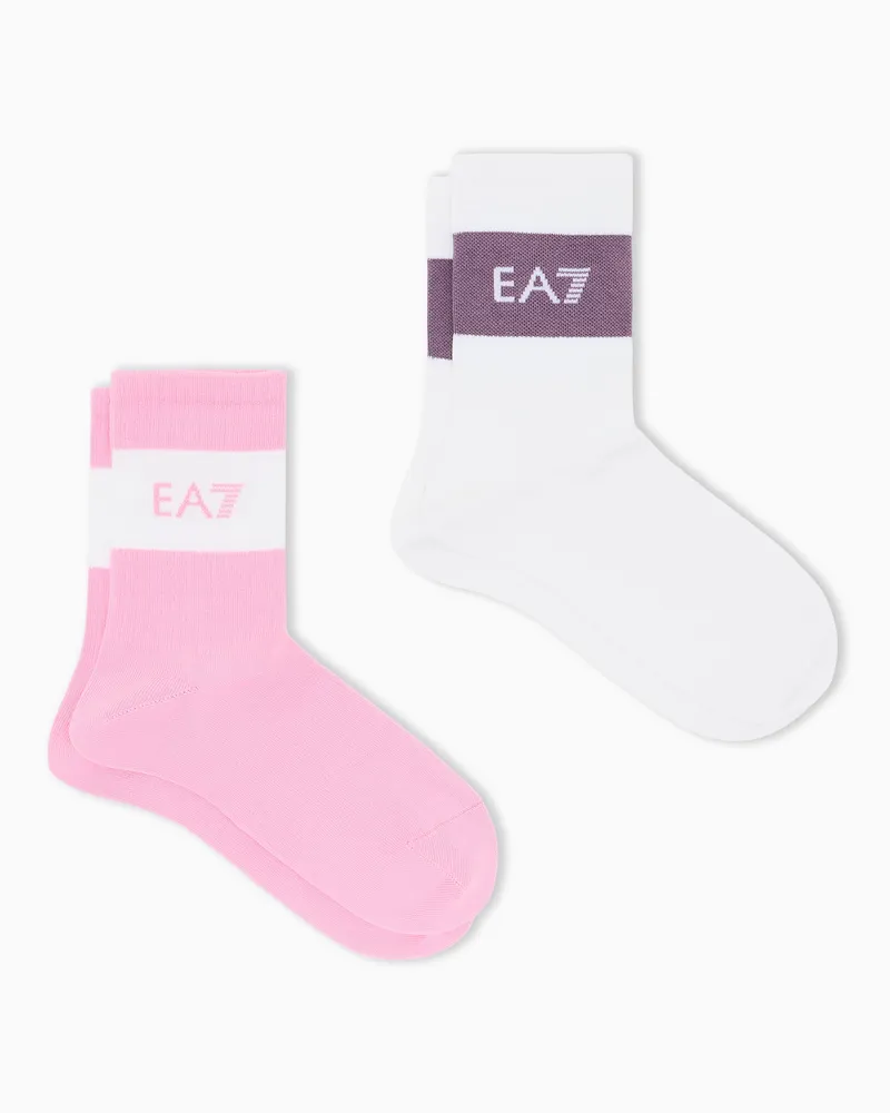 EA7 Lange Socken Tennis Pro im Set aus einer Baumwollmischung Mehrfarbig