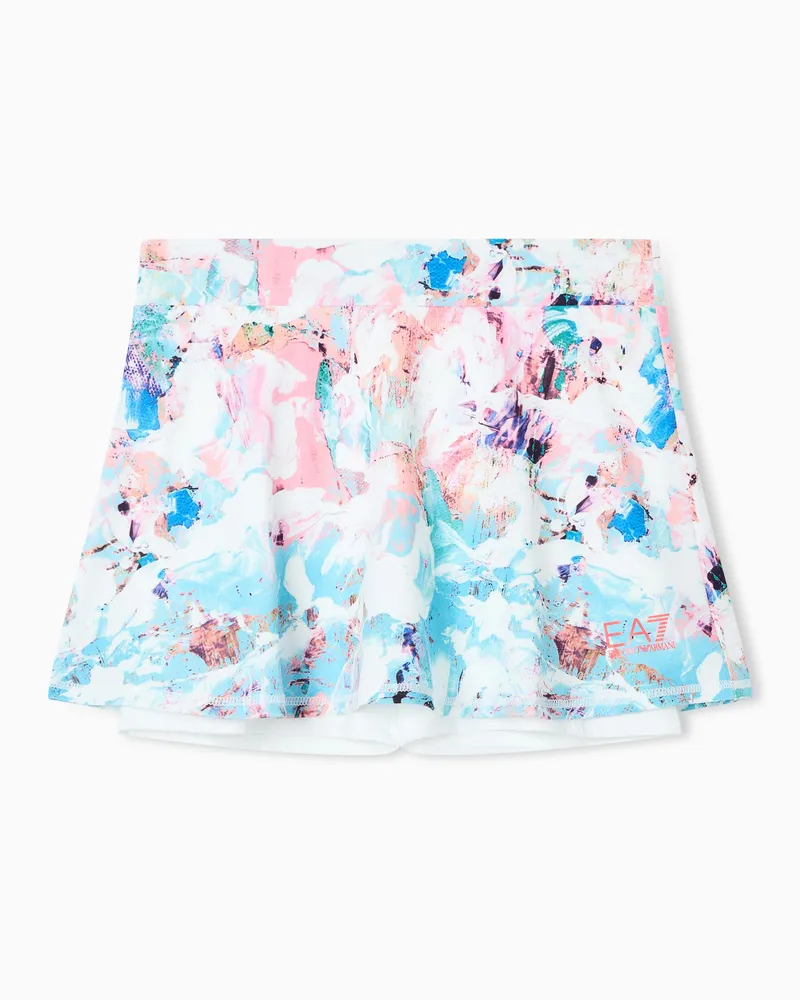 EA7 Tennis Pro Minirock aus elastischem Funktionsgewebe Mehrfarbig