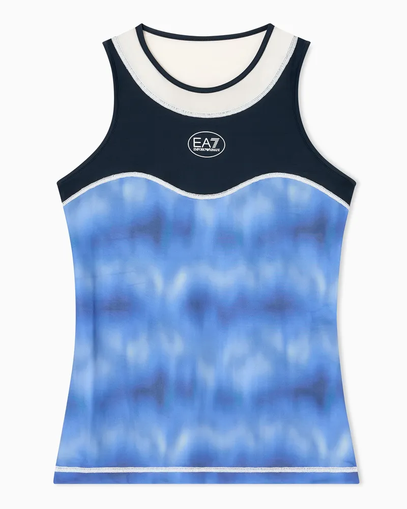 EA7 Tennis Pro Top aus VENTUS7-Funktionsgewebe Blau