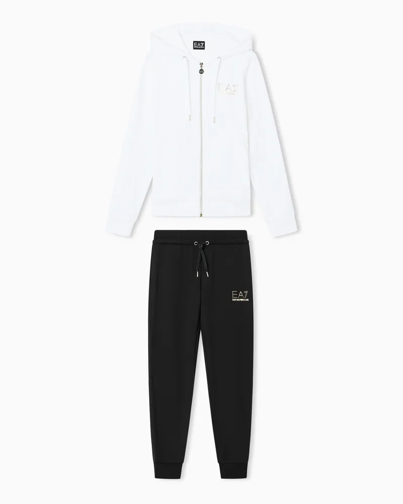 EA7 Trainingsanzug aus einer elastischen Viskose-Mischung Weiß