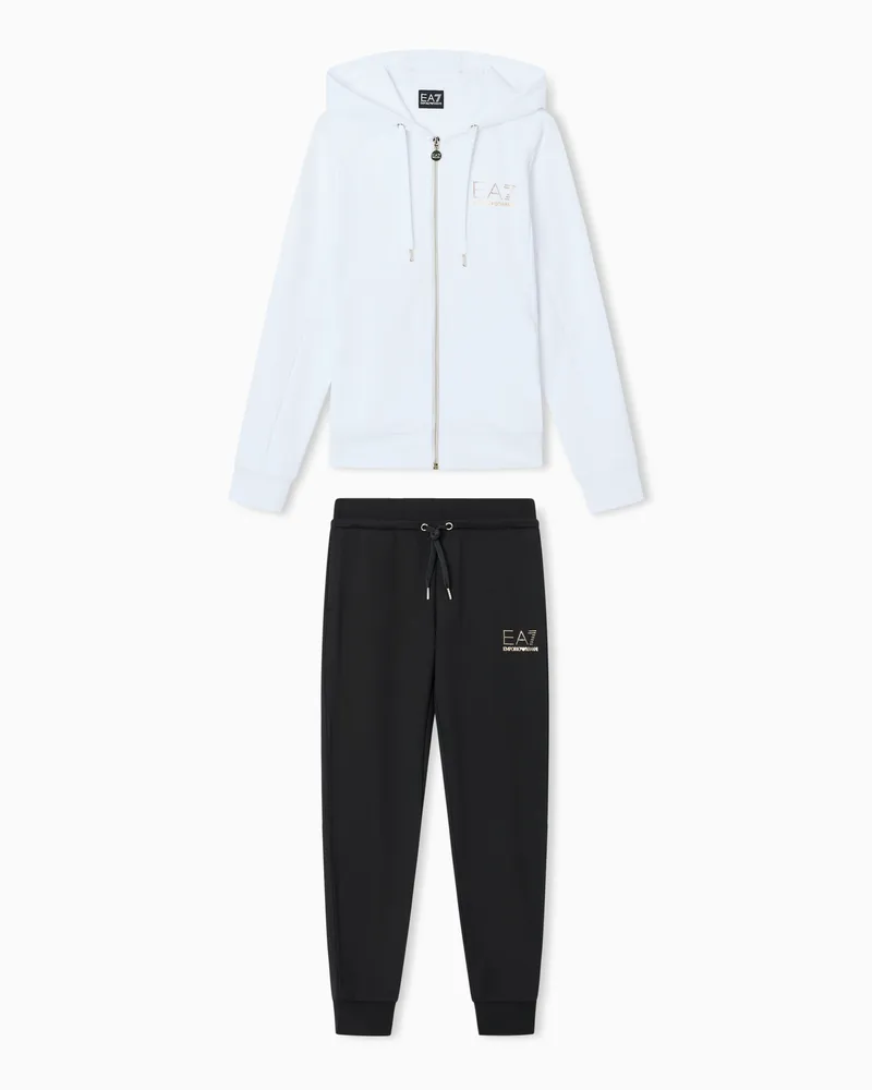 EA7 Trainingsanzug aus einer elastischen Viskose-Mischung Weiß