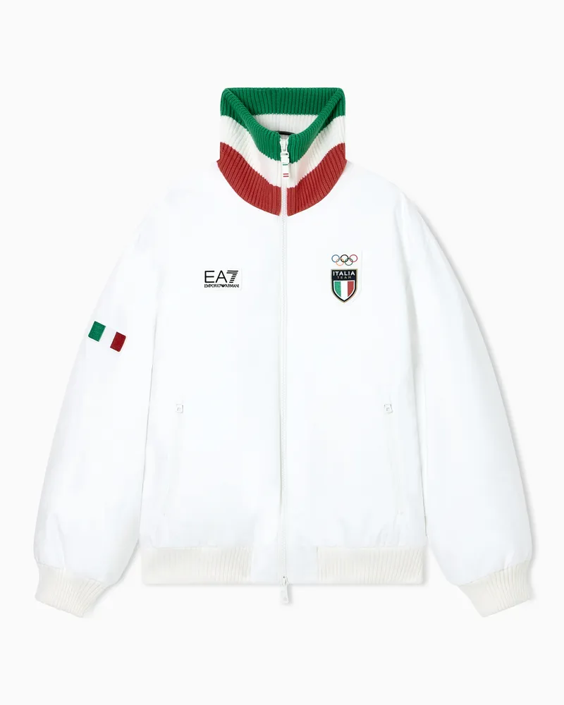 EA7 Jacke für die Siegerehrung mit ARDOR7-Wattierung Weiß