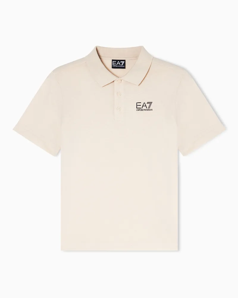 EA7 Core Identity Boy Poloshirt aus Baumwolle Beige