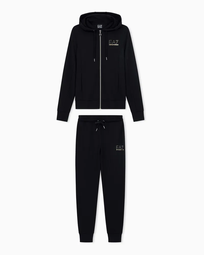 EA7 Trainingsanzug aus einer elastischen Viskose-Mischung Schwarz