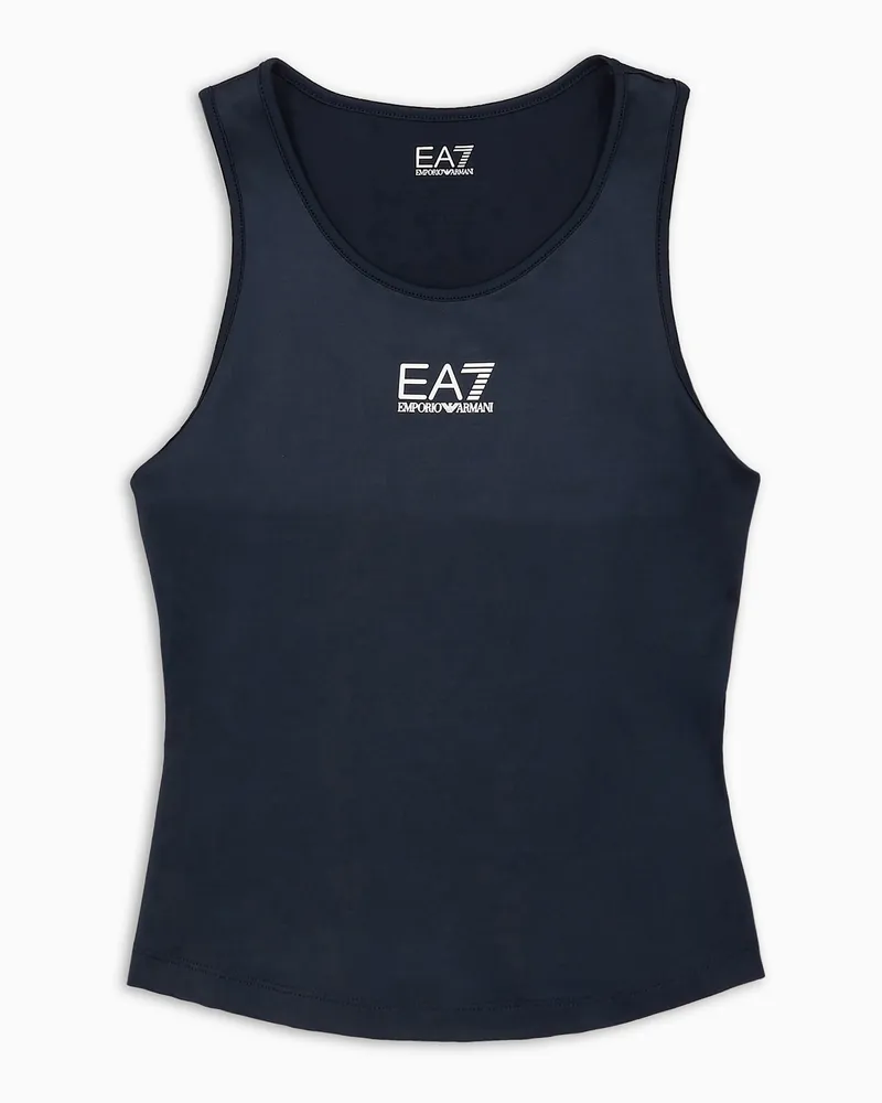 EA7 Tennis Pro Girl Top aus VENTUS7-Funktionsgewebe Marineblau