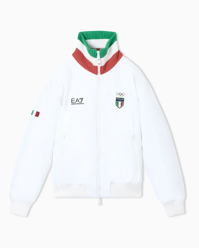 EA7 Jacke für die Siegerehrung mit ARDOR7-Wattierung Weiß