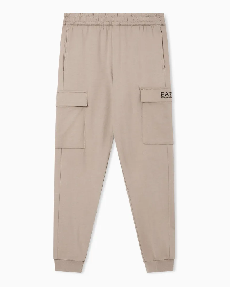EA7 Core Identity Cargo-Hose aus Baumwolle Beige